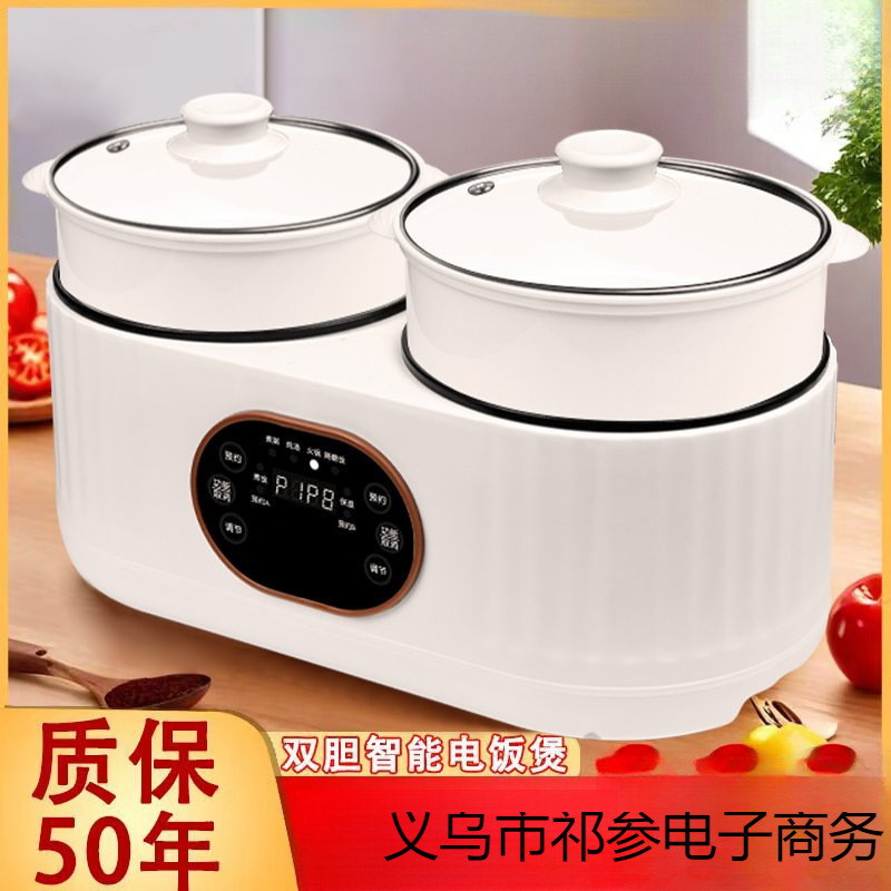 German Dual-Gallon Rice Cooker for Home Use, with Rice and Soup Separation, Small Mini Multifunctional Rice Cooker - All-In-One