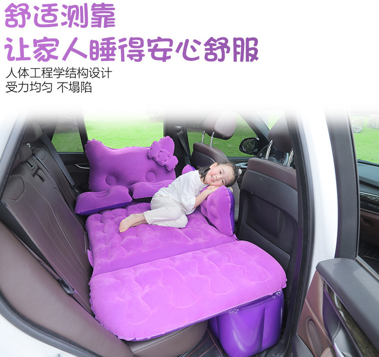 Car rear seat two-seater children's mattress, inflatable car bed, in-car sleeping device, foldable travel bed, car sleeping pad