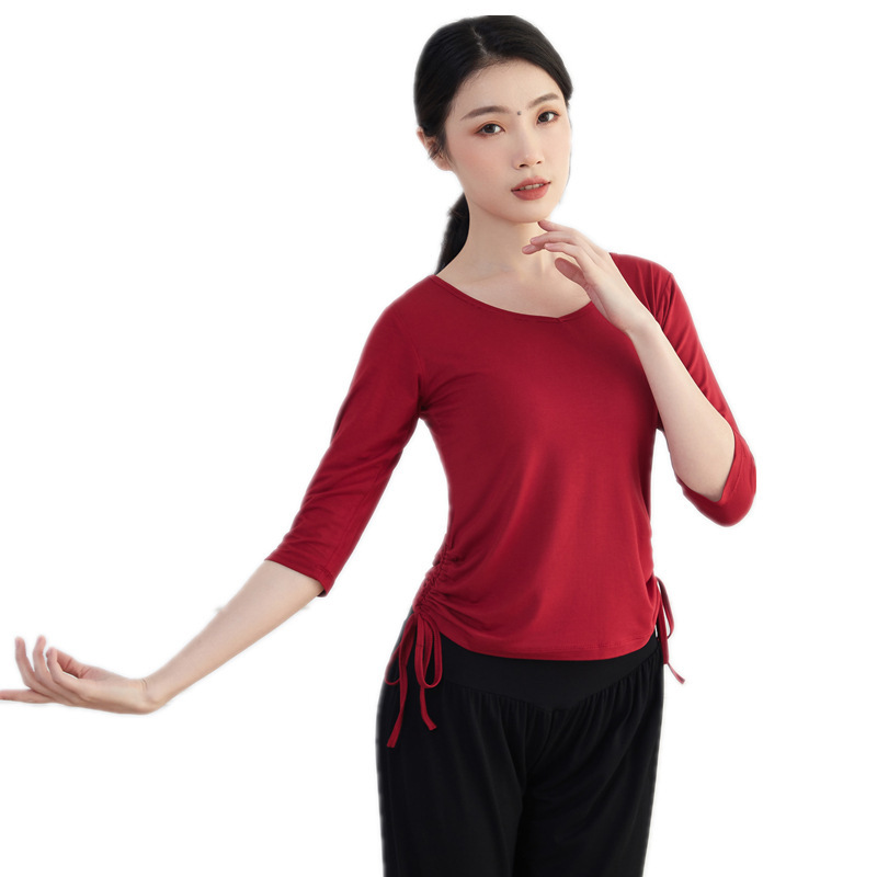 Modal Dance Suit Practice Suit Female Adult Body Training Suit Slim Black Chinese Dance Suit Spring New Style