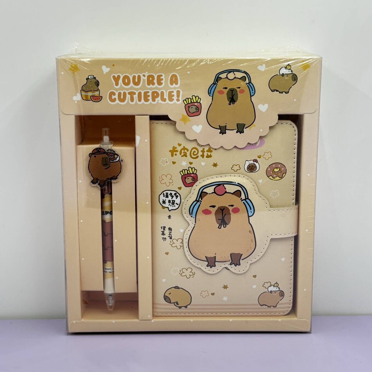 Sanrio PU cuaderno de mano estudiantes LABUBU comercio exterior artesanal en el viento conjunto de cajas de regalo de chicas del 1 de junio