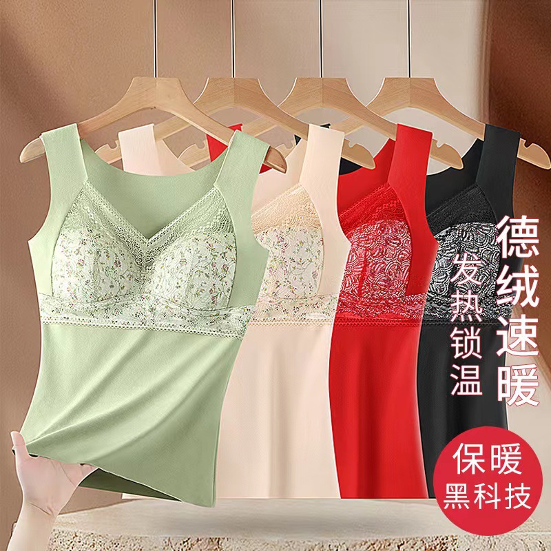 De la ropa interior térmica de terciopelo para las mujeres de lana forrada chaleco engrosado bottoming camiseta para las mujeres camisa de fondo sin fisuras para el otoño y el invierno
