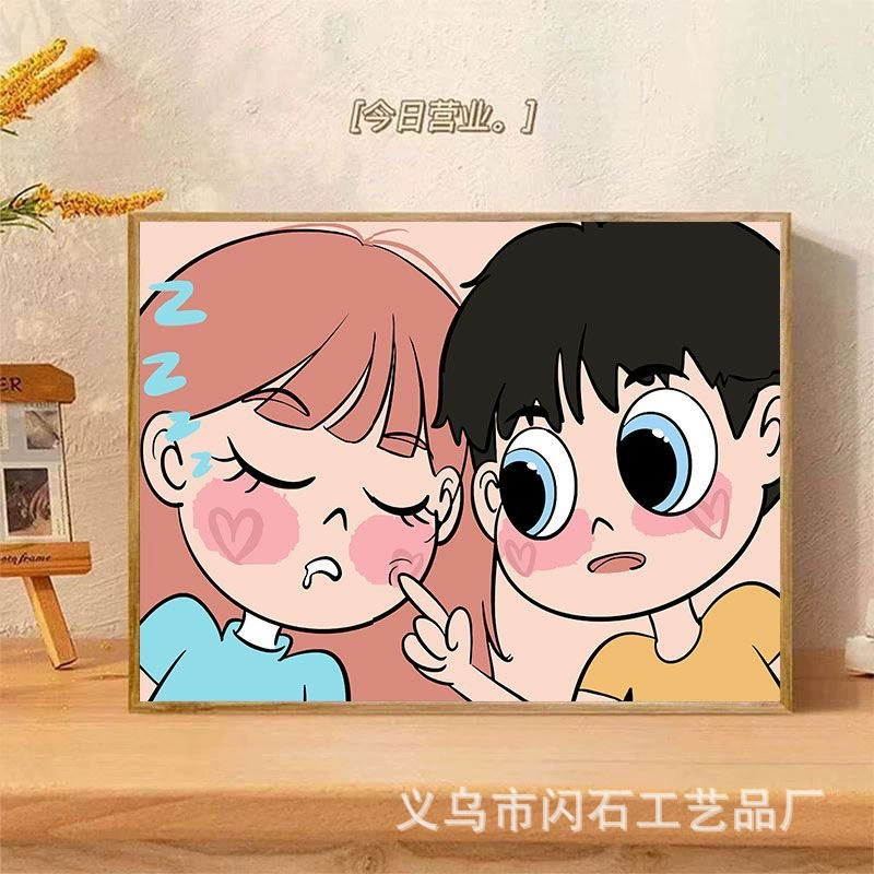 Привет Китти, цифровая масляная живопись, настенная акриловая живопись, ручная живопись