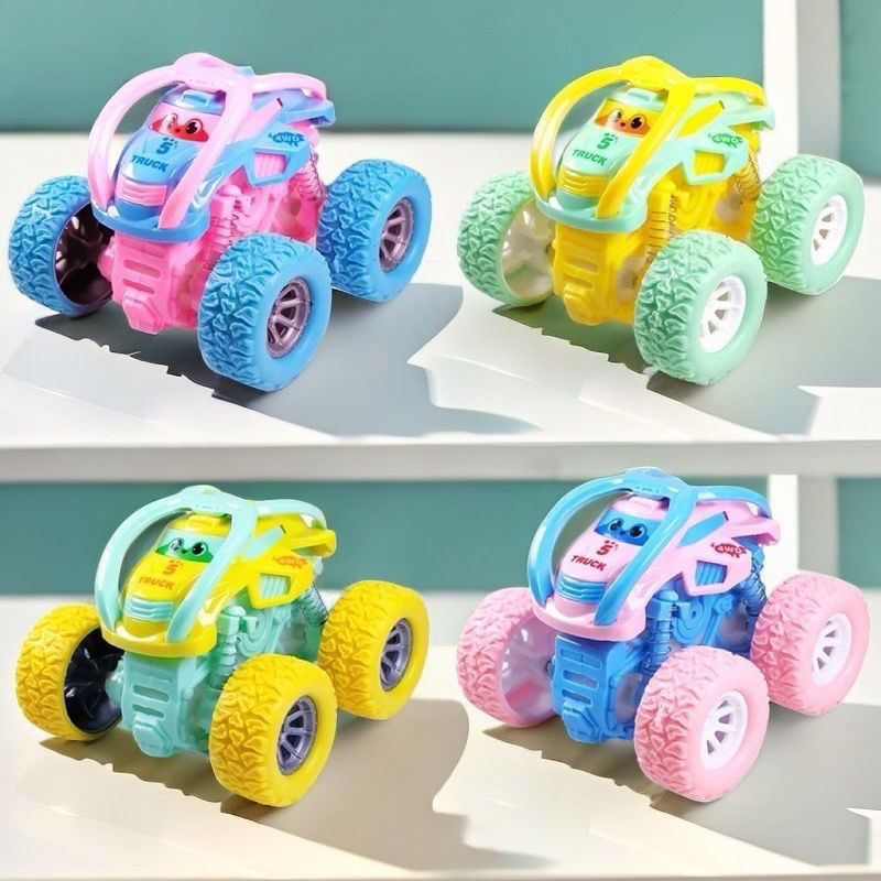 Inertial Four-Wheel Drive Off-Road Vehicle Children's Toy Car Somersault Pull-Back Car Anti-Resistant Toy Car Boy Baby