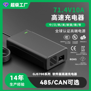 Cross-Border 71.4V10A Moped Battery Charger 58.8V12A High-Power Electric Vehicle Lithium Battery Charger