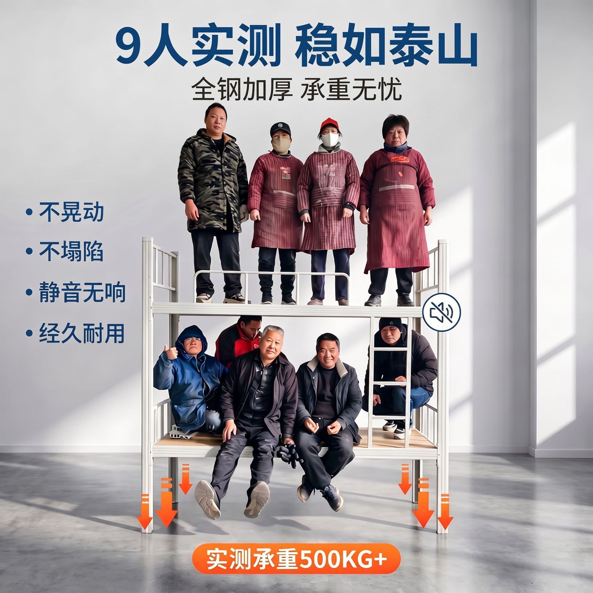 厂家批发上下铺铁架床工地学校公寓双层床外贸出口东南亚非洲铁床
