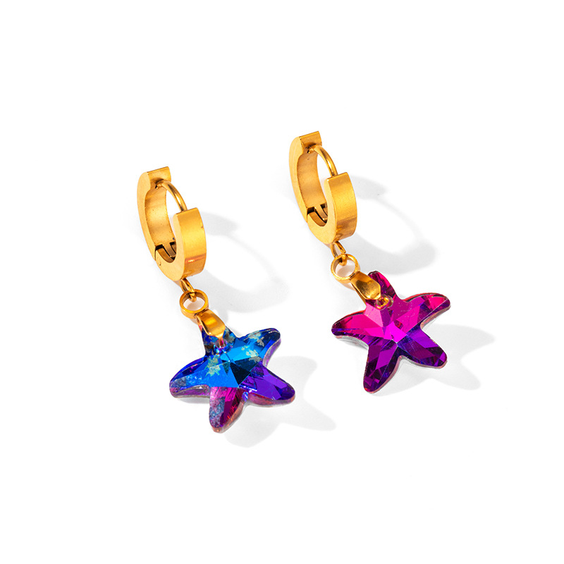 11g Weight 0.03µm Gold Plating Thickness Electroplated Gold Plating Process 201 Stainless Steel Ear Needle Material Golden Plated Plating Material Zircon Inlay Material Drop Earrings Classification 1 Pair Quantity Daily Occasion 201 Stainless Steel Material Star, Heart Shape Pattern Women's Gender Elegant, Retro Style Plating Craft Titanium Steel Star Heart Shape Elegant Retro Drop Earrings For Women's 29