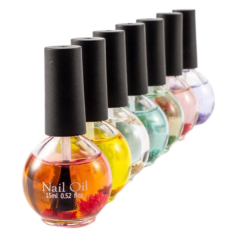 Concubina de uñas aceite de Nutrición de flores secas 15ML Cuidado del borde de las uñas Aceite hidratante anti-púas aceite de Nutrición de flores secas