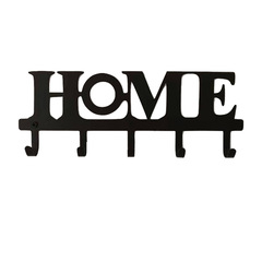 跨境熱銷金屬鑰匙掛鈎毛巾掛架免打孔置物架 創意HOME5連排鈎定製