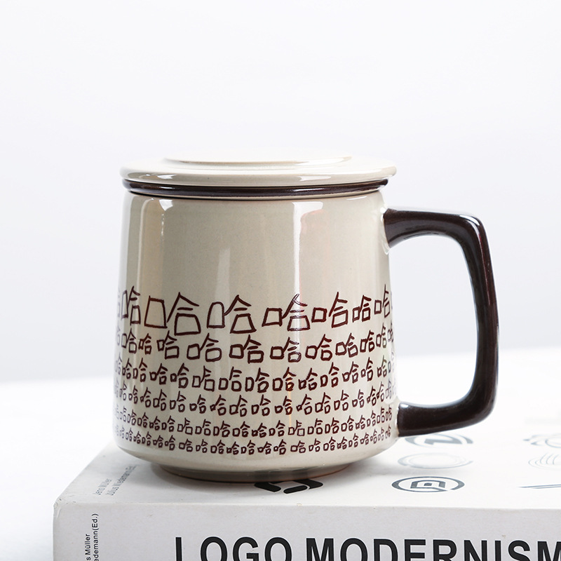 Happy Drinking Ha Ha Cup Ceramic Panda Mug Creative High-End Personalized Tea Cup Gift Set