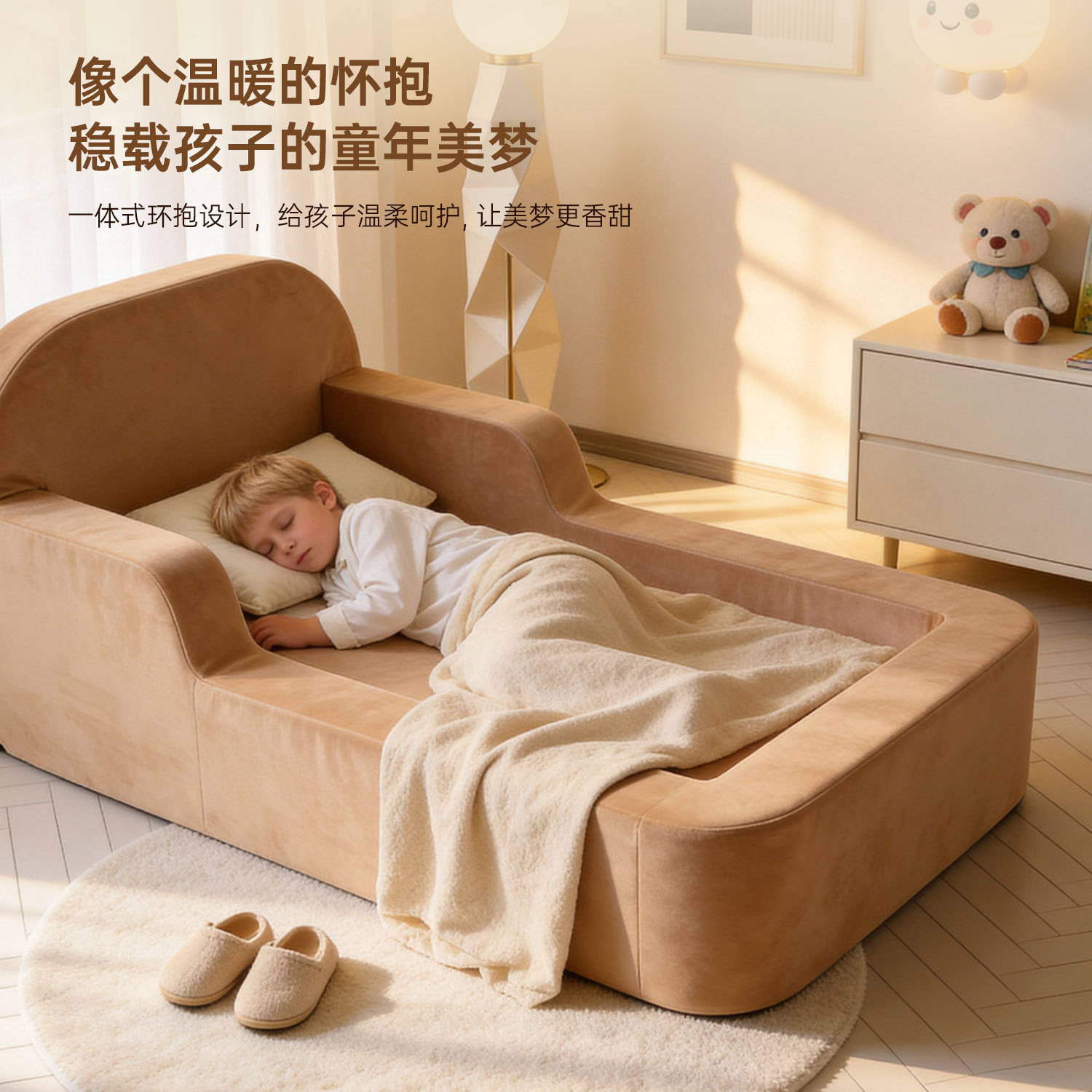 Jardín de infantes transfronterizos colchón plegable sofá cama cama de almacenamiento en una cama de doble uso cama pequeña para niños esponja de alta densidad