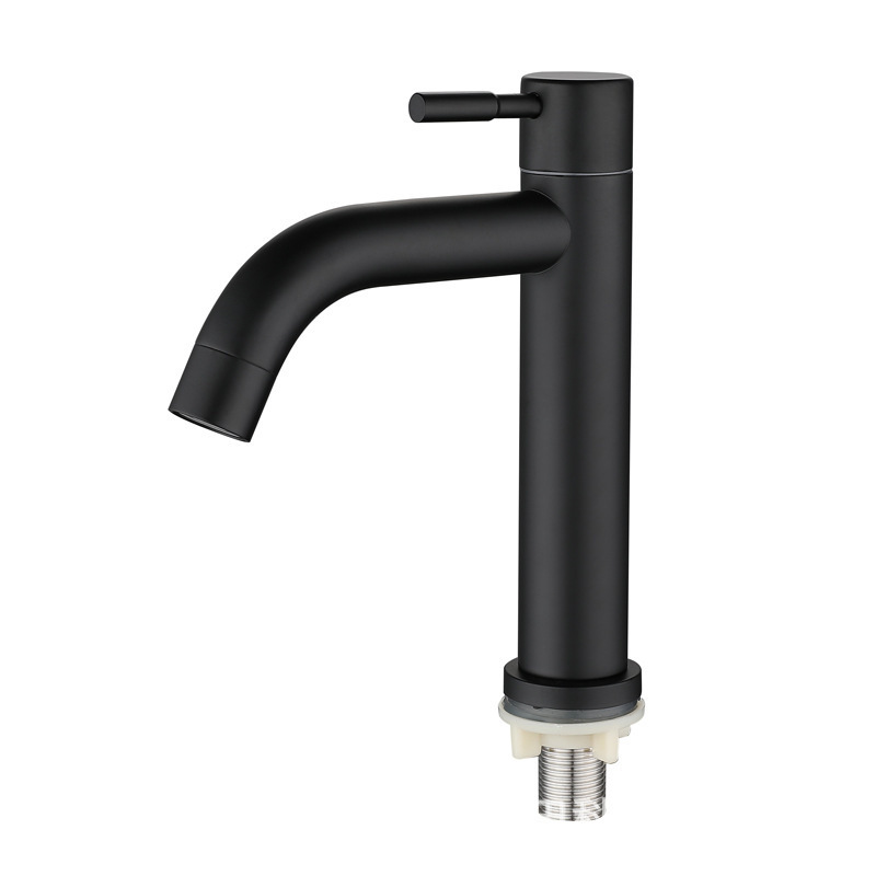 304 grifo de acero inoxidable en una sola mesa fría lavabo grifo de lavabo de baño doméstico
