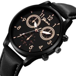 One-piece delivery Geneva Geneva new men's watch business men's watch foreign trade fake Three-eye Belt watch