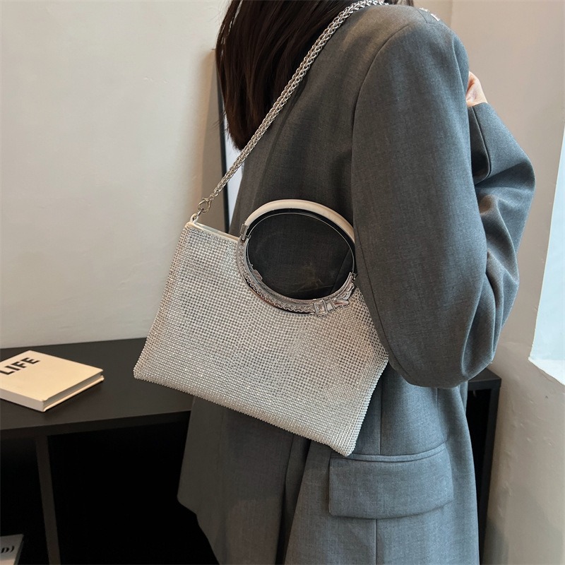 Cross-Border Amazon Style Trendy Evening Bag Party Clutch Sparkling Handbag For Banquets - Thumbnail 2