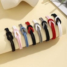 欧美跨境黑白8字结米兰绳双色手链编织可调节男女情侣情人节礼物