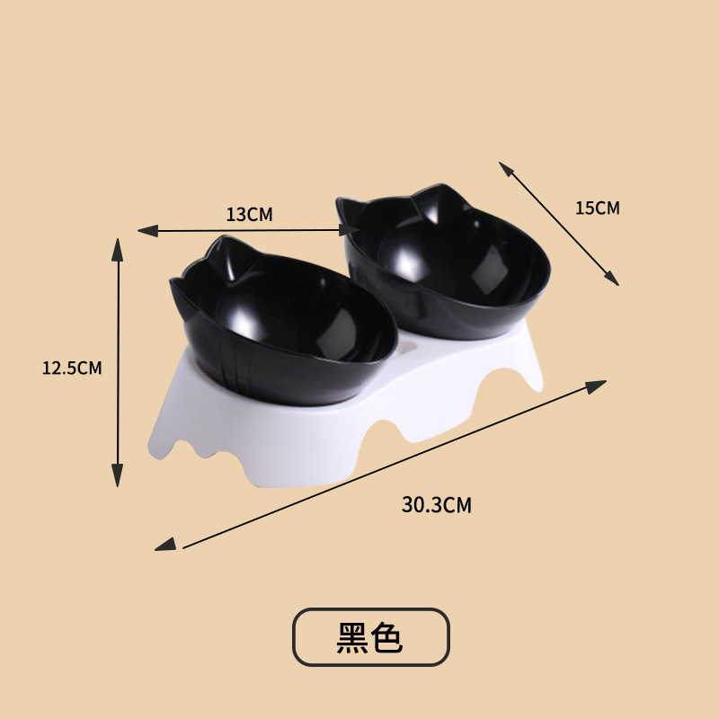검은 그릇 + 검은 그릇 뼈 패턴 더블 그릇 (수염없는 그릇)