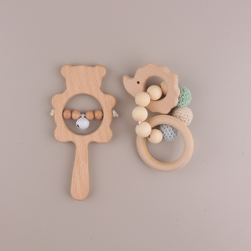 Amigo del medio ambiente pulsera animal de beech molar juguetes de silicona perlas de beech goma campana