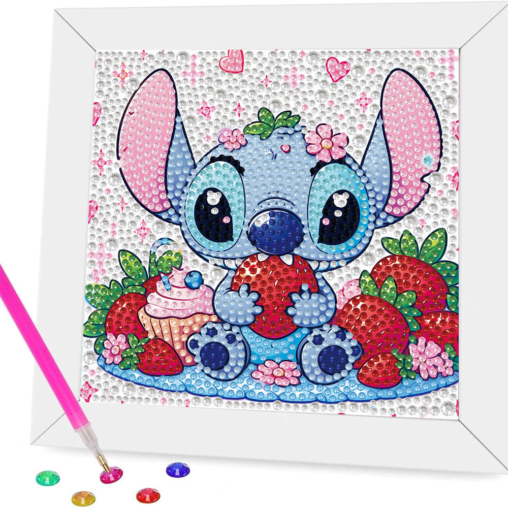 Nuevo kit creativo de pintura de diamantes DIY para niños, diseño de panda de dibujos animados, juguete de niña, pegatinas bonitas, pintura de diamantes completa, transfronterizo