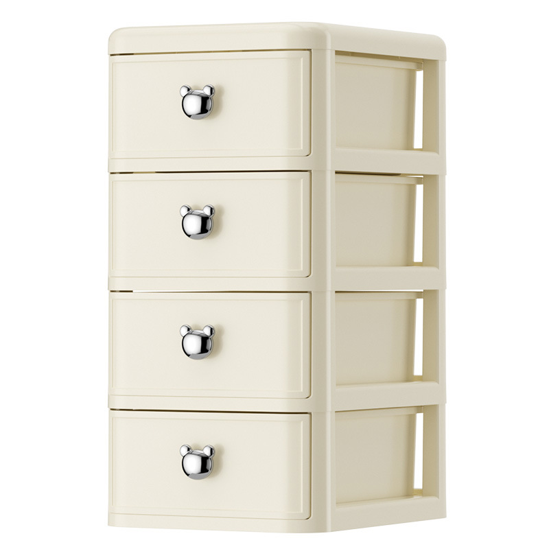 Caja de almacenamiento de escritorio transparente cajón caja de almacenamiento de cosméticos papelería apilable artículos diversos organizador de almacenamiento rack