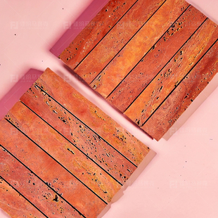 Ll Jiafengyun Zhong Jade Old Mine Natural Stone Mosaic Red Cave 48X300 Hotel Chain Restaurant Background Wall