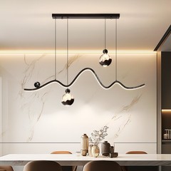 レストランシャンデリア 2025 新しいモダンなシンプルなクリエイティブ LED 目の保護ロングバーテーブルイタリアンスタイルランプ