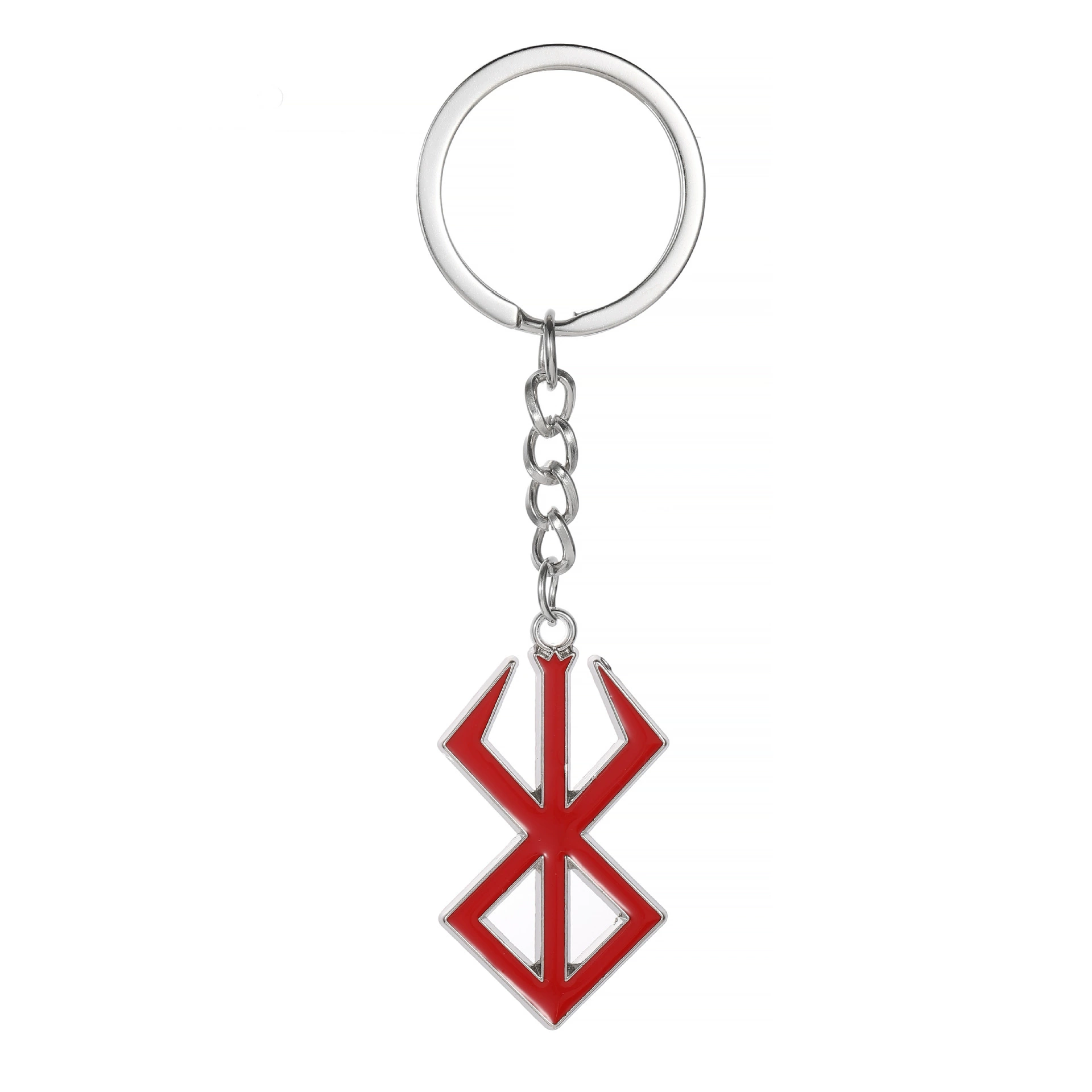 Подвеска (berSerk) символ ключа Повелителя — цинковый сплав, цепь 50 см, красный/черный/серебряный