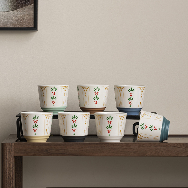Middle East Ceramic Cup Tea Set Single Cup Hand-held Concentrated Cup Vintage Coffee Cup Home Kung Fu Tea Set for Hair Middle East Ceramic Cup Tea Set Single Cup Hand-held Concentrated Cup Vintage Coffee Cup Home Kung Fu Tea Set for Hair