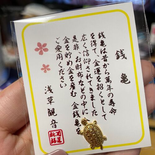 Asakusa, Japan, money turtle, Omori, portable wallet, Omori, lucky word turtle, small golden turtle, Omori, same style