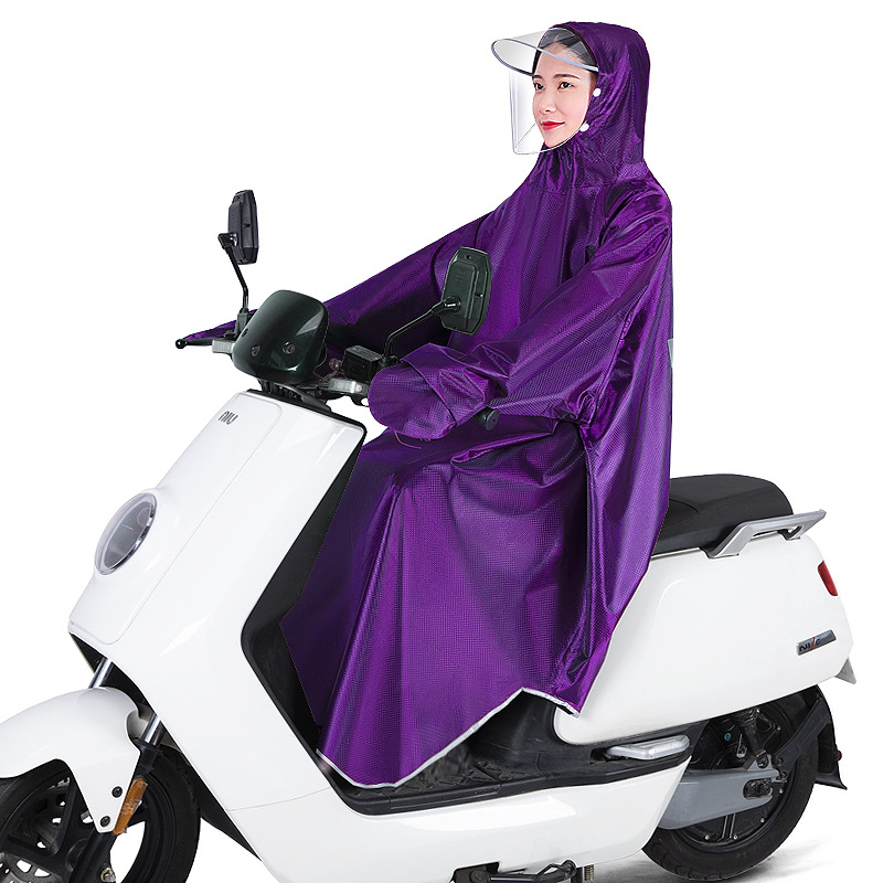 Impermeable batería eléctrica motocicleta con mangas solo nuevo engrosada hombres y mujeres montando largo cuerpo completo impermeable poncho