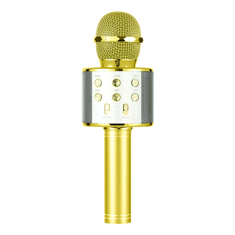 Ws858携帯電話k歌宝家庭ktv無線bluetoothコンデンサマイク児童k歌マイク音響一体|undefined