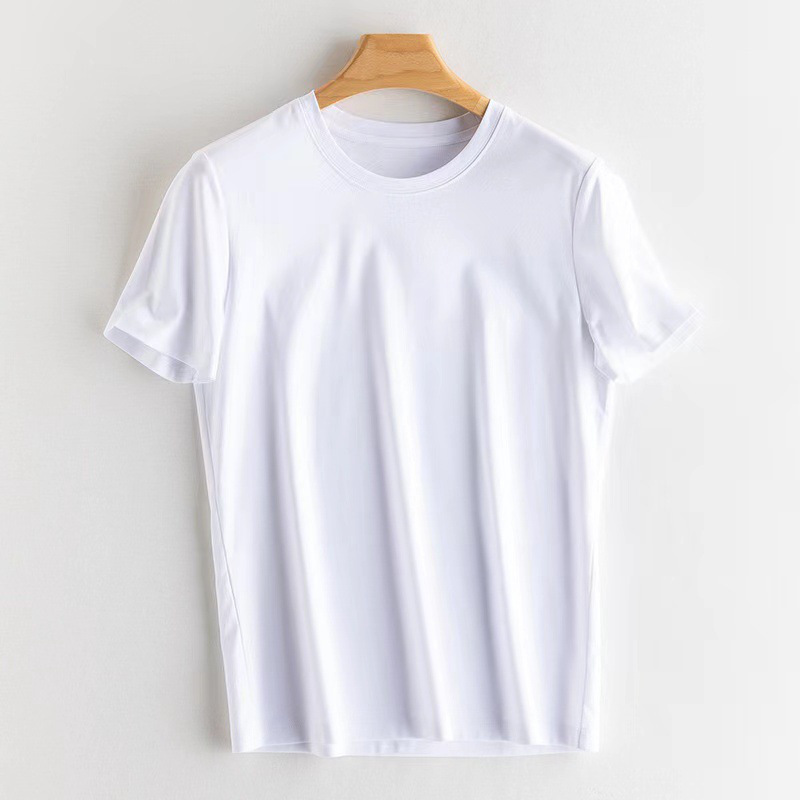 With a round collar, white