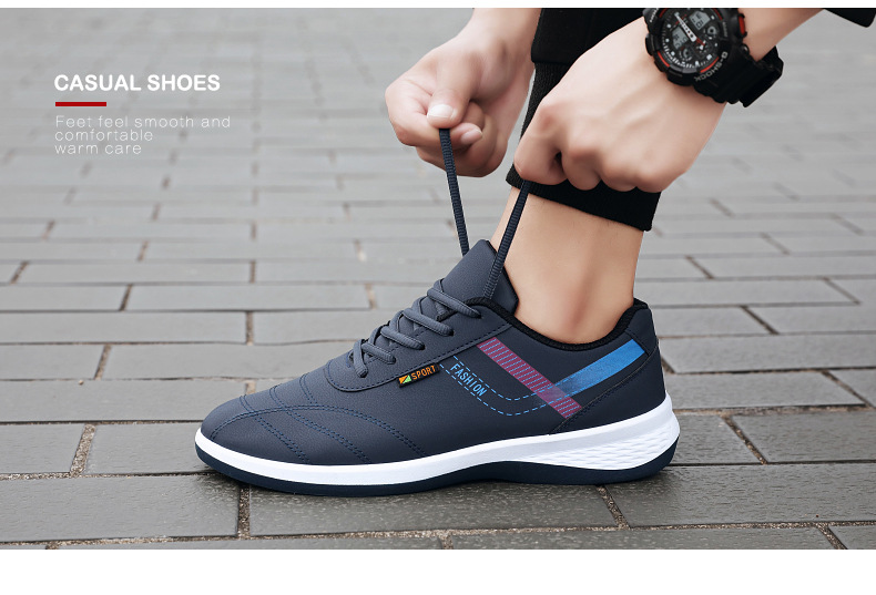 Herren Lederschuhe Sneakers Mesh Stoff Rutschfeste Bequeme Atmungsaktive Schuhe Sneakers_voghion.com