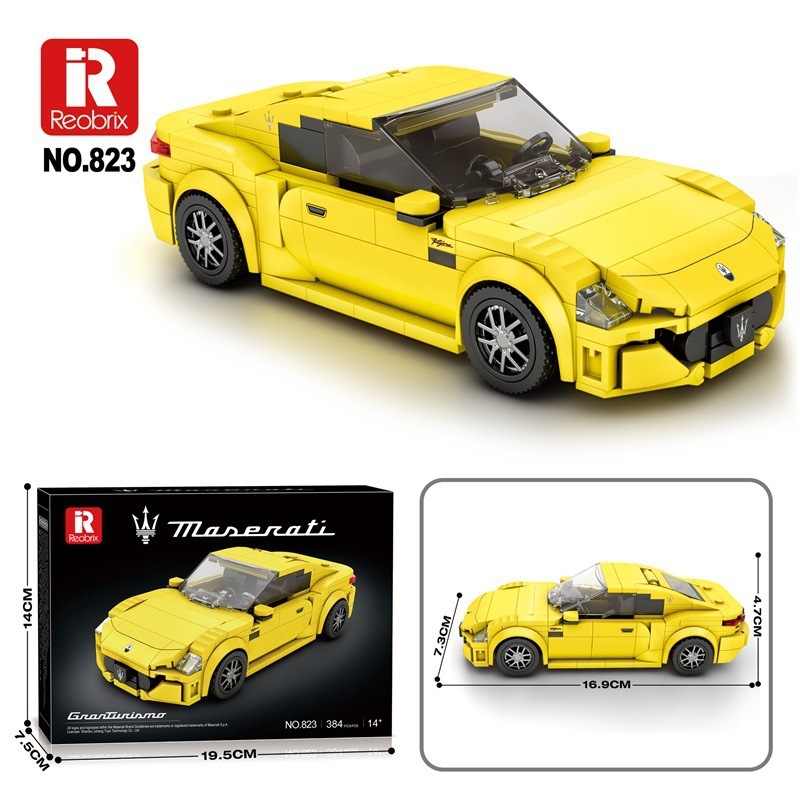 Reobrix672-828 ビルディングブロック 8 グリッド車スーパーカーモデル装飾品子供用手組み立ておもちゃクロスボーダー|undefined