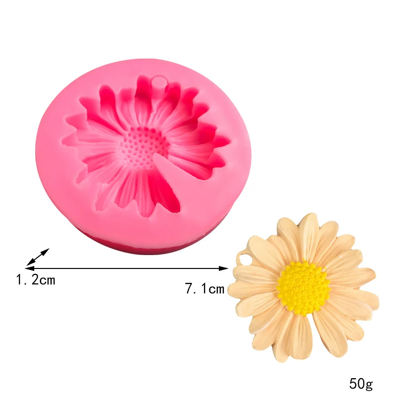 Silicone mold solar-powered for auto, aromatherapy, pendant, sunflower