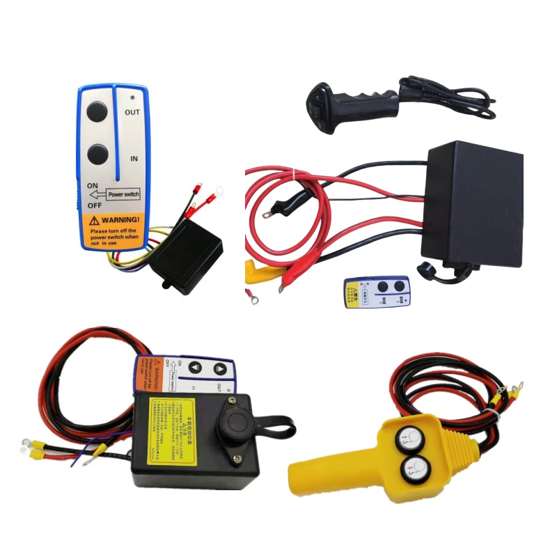 Accesorios de cabrestante eléctrico de control remoto inalámbrico guía de cuerda mango relé motor de freno engranaje carcasa cepillo de carbono