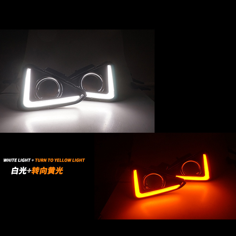 Aplicable 16 17 18 19 Toyota RAV4 luces diurnas renovación LED luces diurnas luces de niebla delanteras image 7