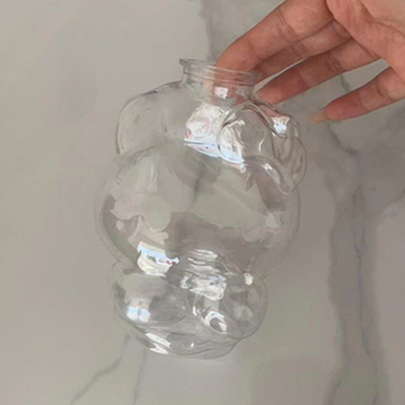 Fábrica al por mayor transparente de plástico para mascotas creativo DIY deseando botella de caramelo hecha a mano Arco Iris nebulosa estrella suerte botella vacía