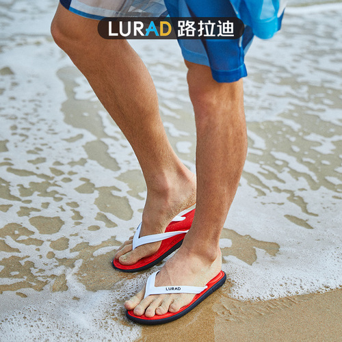 Luradi men's slippers flip-flops men's summer non-slip outdoor sandals  new flip-flops beach shoes wholesale