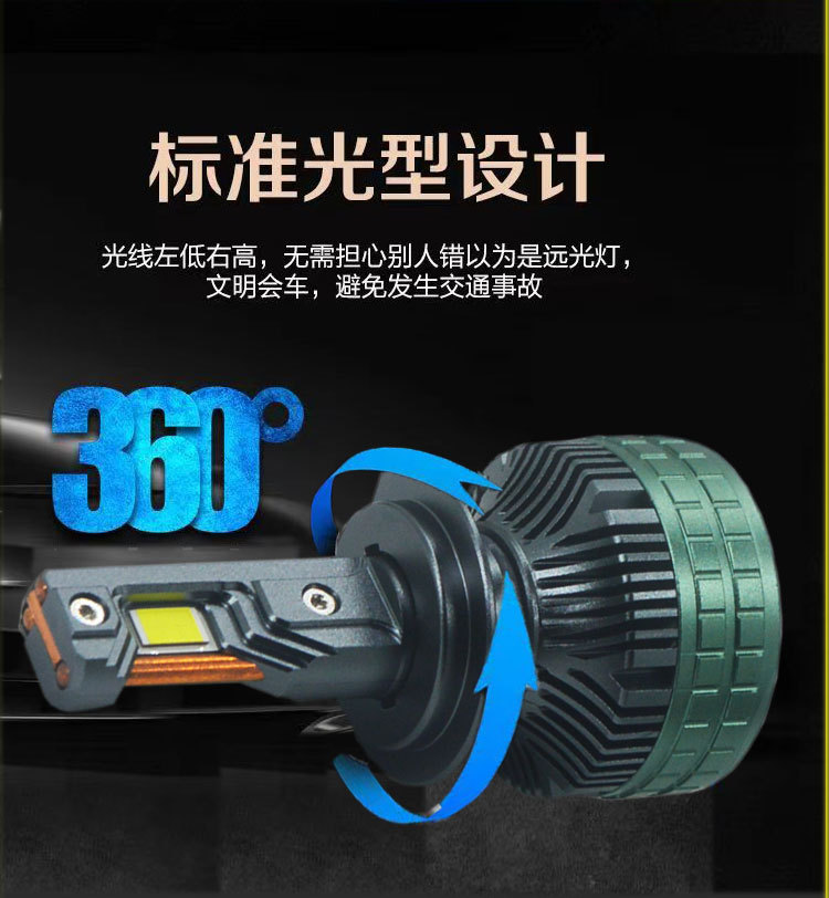 N13S PRO high power three copper tube 300W super bright car LED headlight H7H4H11900569012 car lights