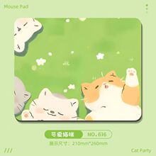 可爱猫咪鼠标垫小号桌垫办公护腕电脑桌面垫ins风卡通键盘手托垫