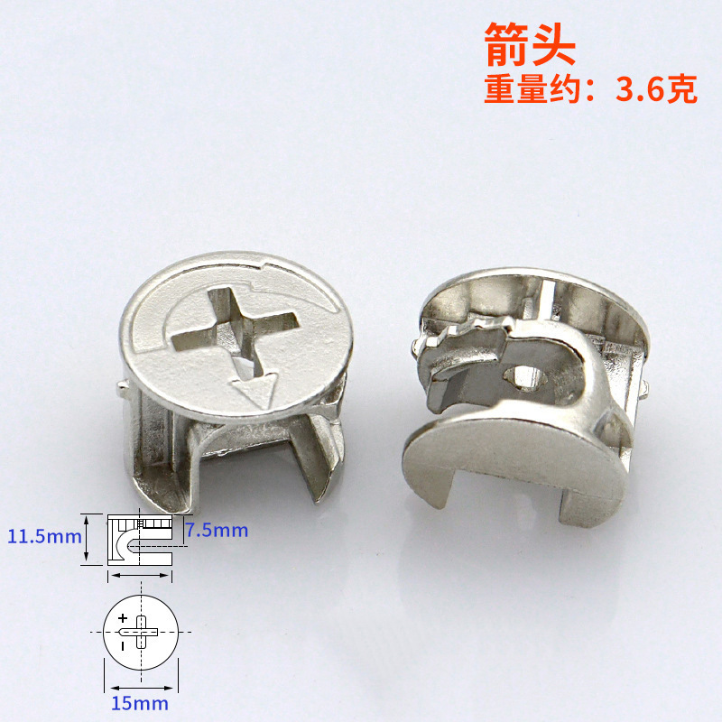 Jinrongda muebles 2 en 1 accesorios de gabinete sujetadores excéntricos sólidos conectores 3 en 1 accesorios de hardware