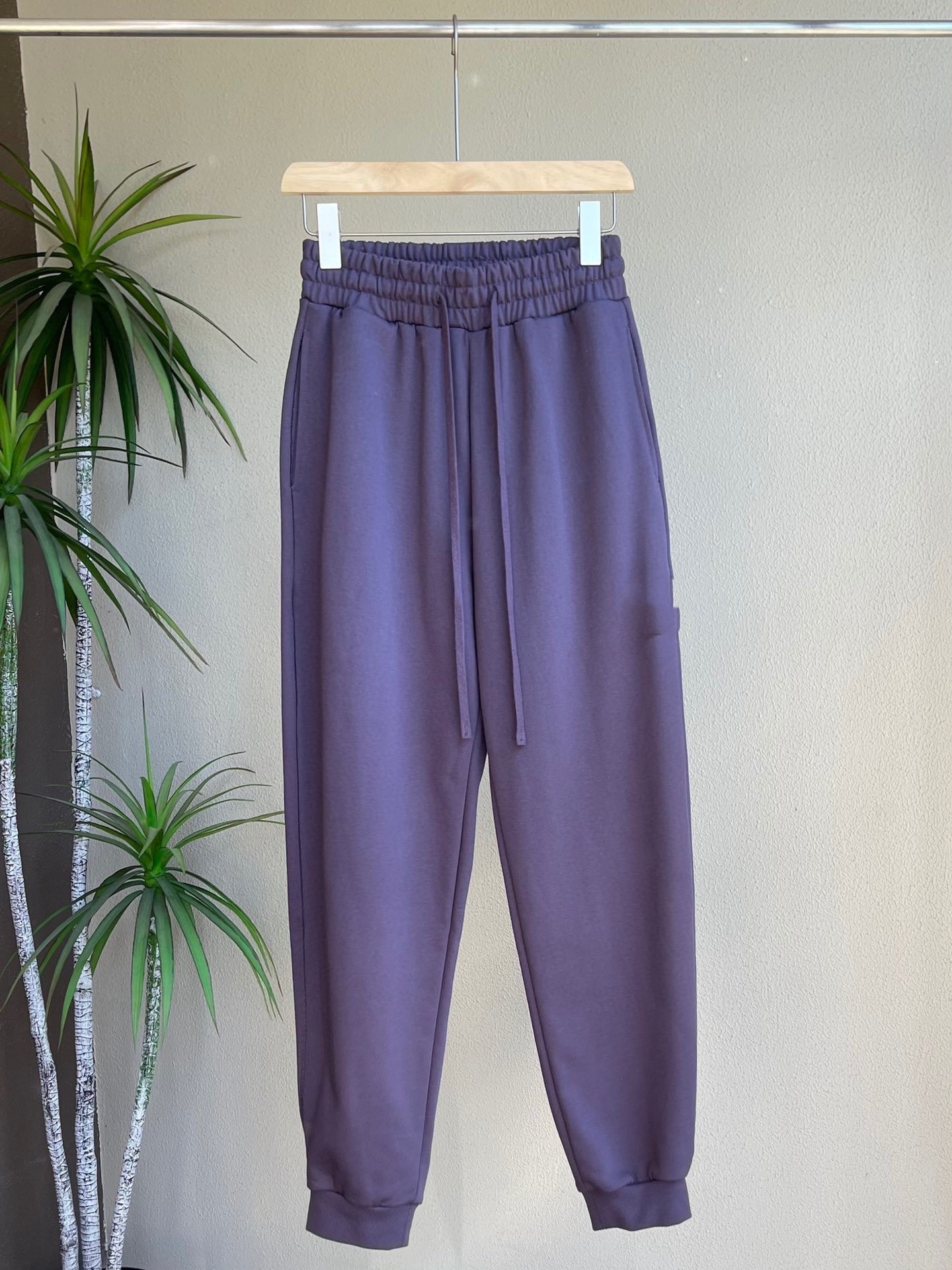 24SS brazalete terry piernas atadas pantalones nuevos primavera y otoño brazalete anillo de pie arnés pantalones