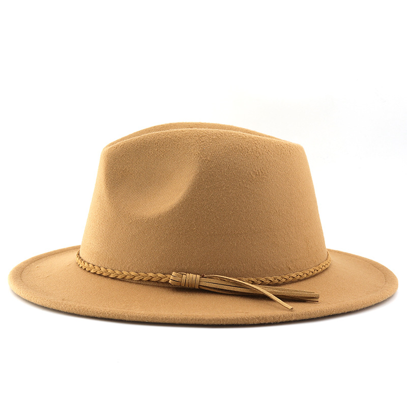 Klassischer Prairie Unisex Jazzhut Mit Wildlederquaste_voghion.com