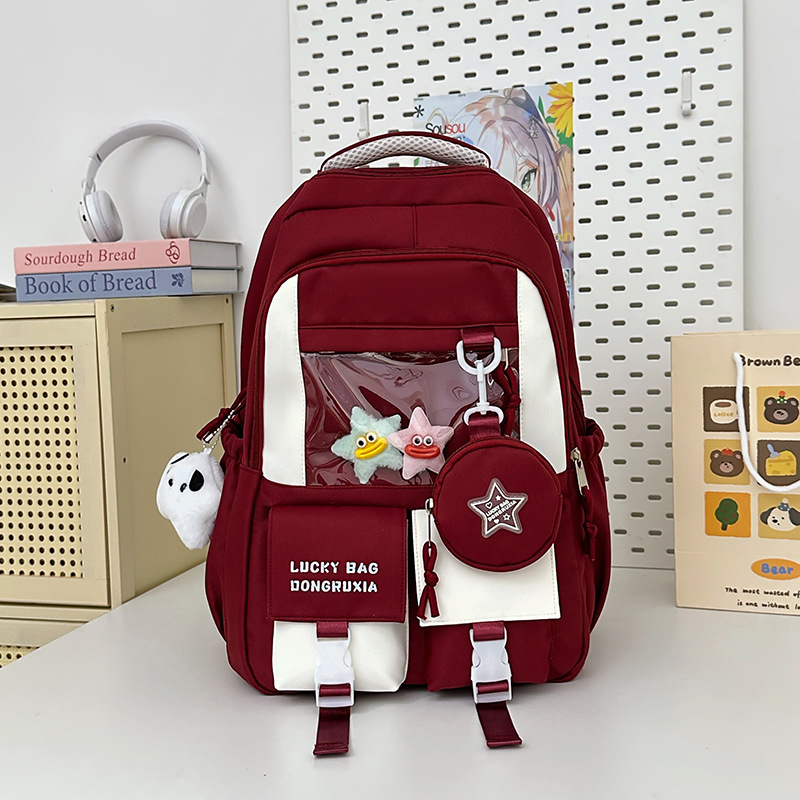 Linda mochila escolar para estudiantes de gran capacidad nueva mochila para estudiantes de secundaria y universitarios