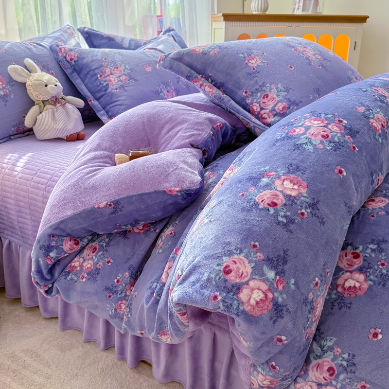 云裳-紫藤花【亲肤保暖牛奶绒】