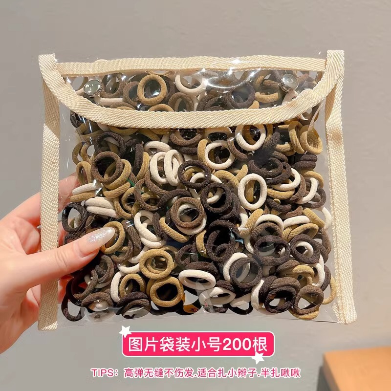 韩版儿童发圈无痕耐用毛巾圈头绳高弹力皮筋发绳儿童百搭纯色发饰|undefined