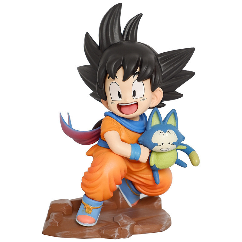 Animación de siete bolas de dragón hecha a mano q versión Goku abrazar Puya caja de regalo para adornos de automóvil
