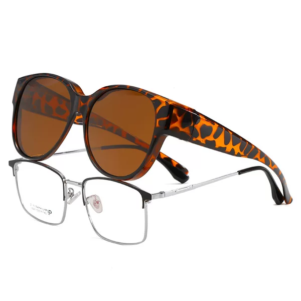 The New Tortoiseshell Sunglasses Can Be Used as Myopia Glasses for Driving, Anti-Uv, Anti-Sunshine, Fashionable Polarized Sunglasses
