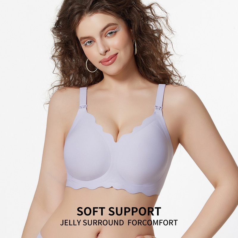 Amazon越境人気ノンワイヤー授乳ブラヨーロッパとアメリカバージョン大きいサイズ快適な外国貿易マタニティシームレス下着|undefined