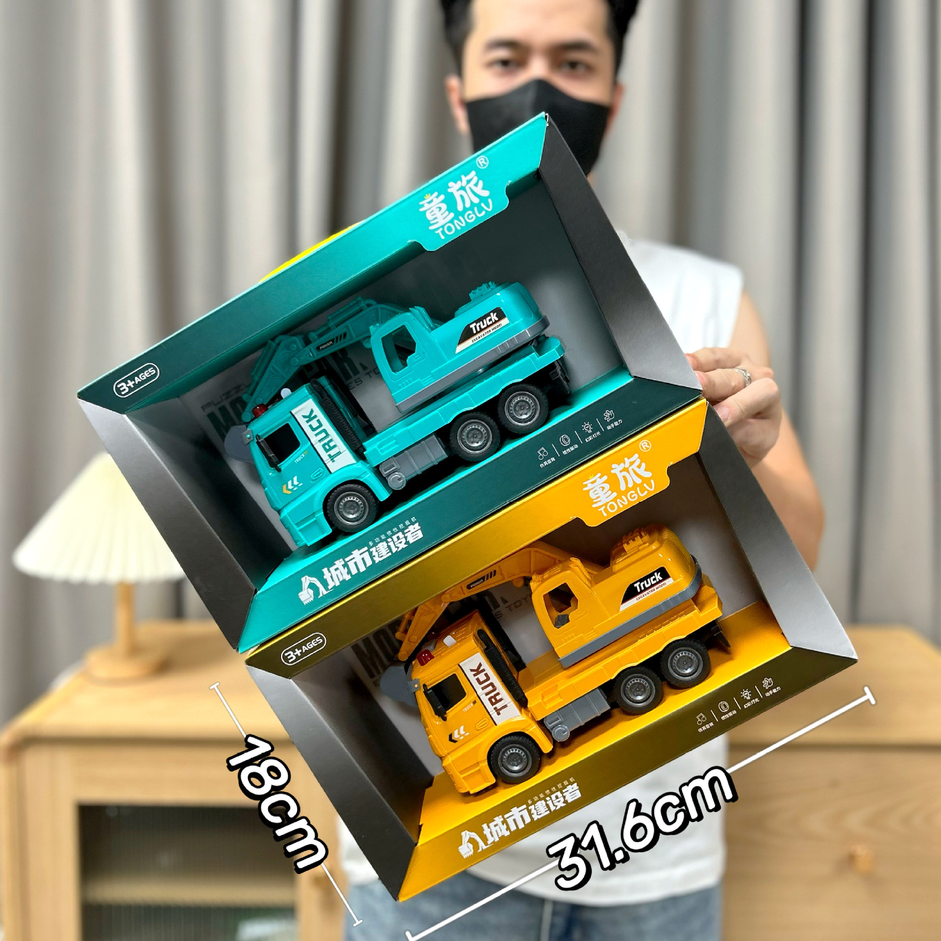 Regalos de la institución infantil inercia coche de rescate de bomberos contará historias de ingeniería excavadora juego de juego juego de la ciudad