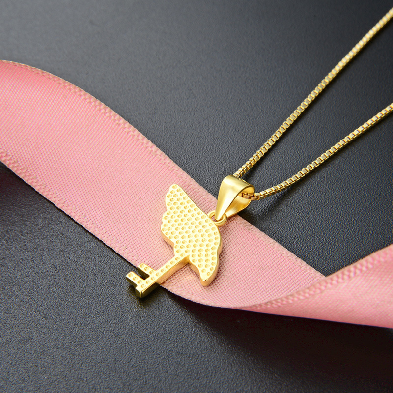 Transfronterizo Amazon joyería caliente goteo de dibujos animados pequeño cerezo cabeza collar de llaves para mujeres colgante de plata 925